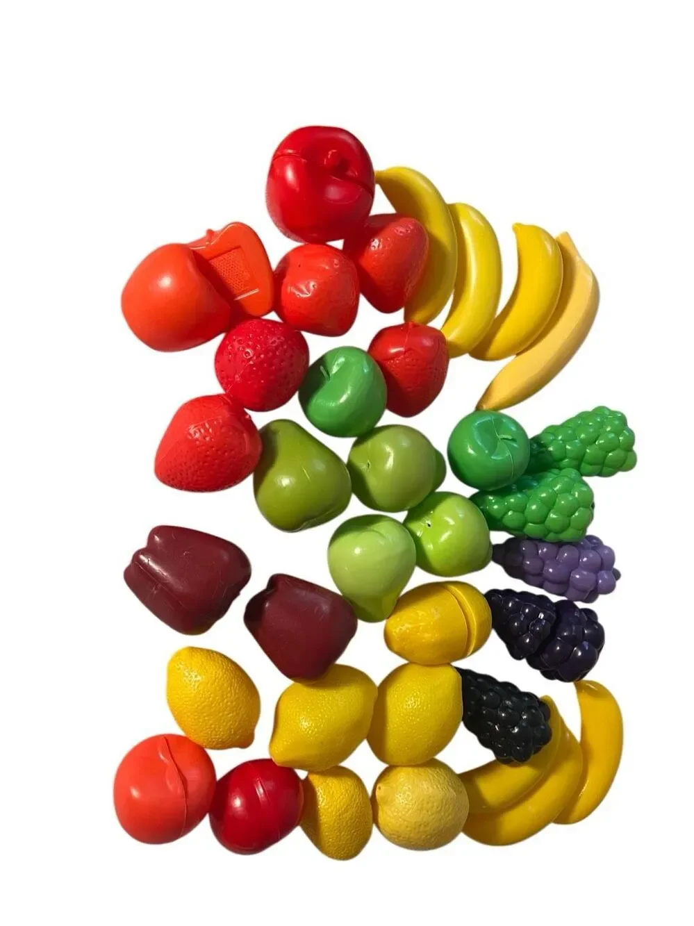 50+ Piece Lot Pretend Play Kids Plastic Vegetables & Fruit Plastic Food